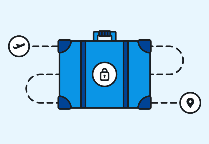 General lightBlue suitcase