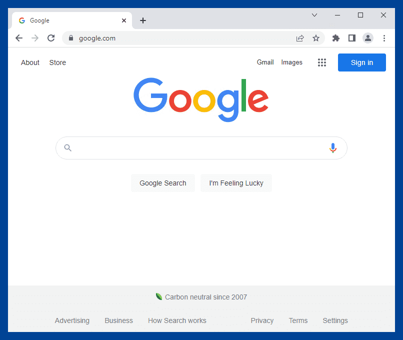 Google chrome web browser