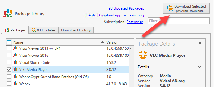 Click Download Selected (As auto Download)