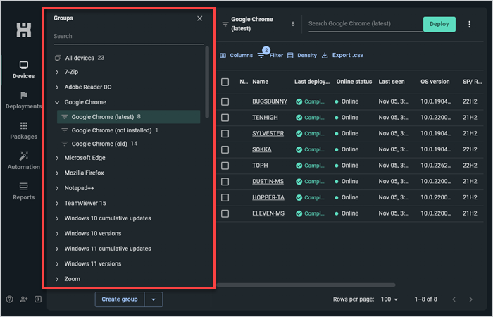 Prebuilt dynamic collections in PDQ Connect.