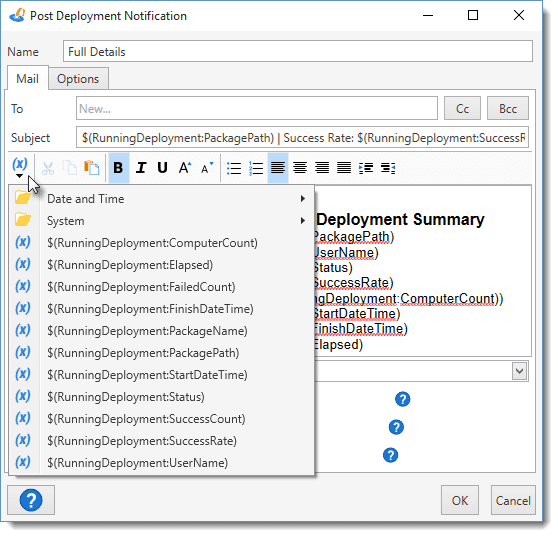 email-variables