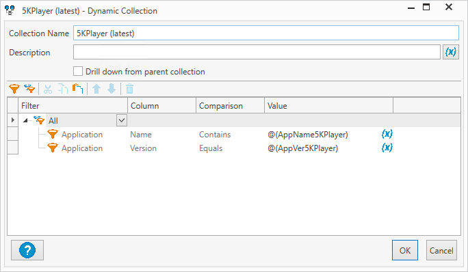 Build the collection using the name and version variables.