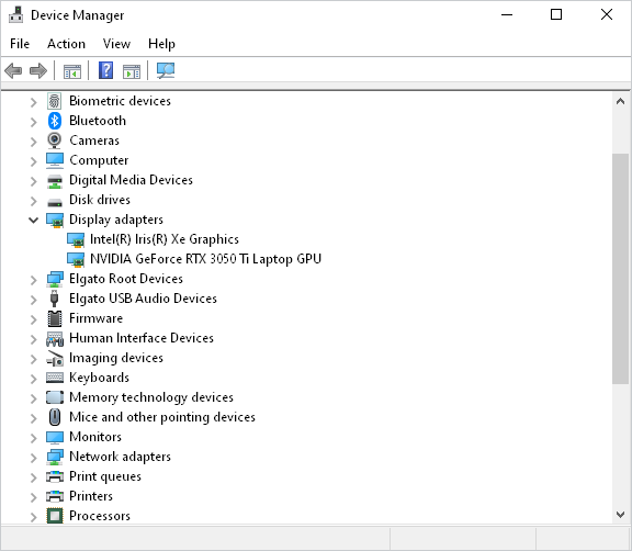 Device manager in Windows 11.