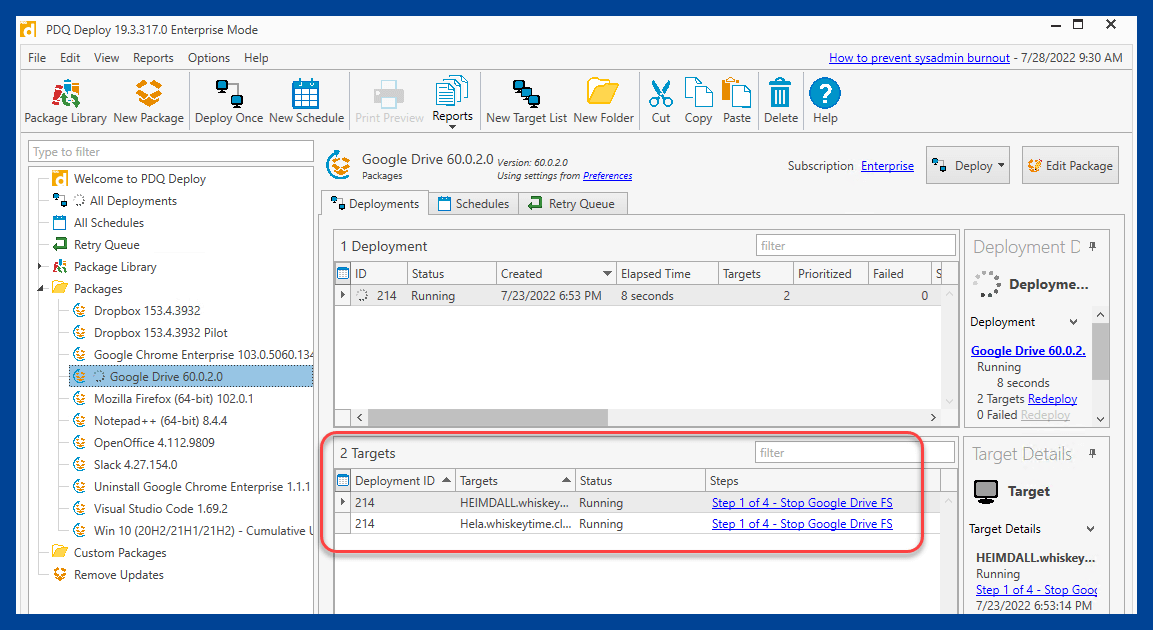 Monitor the status of your deployment