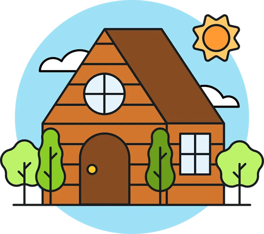 illustration of a cabin