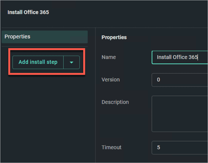 connect add install step screenshot