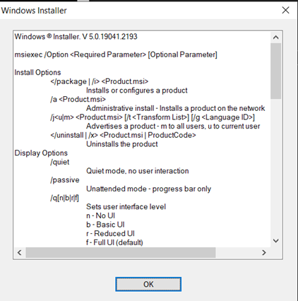 Windows Installer