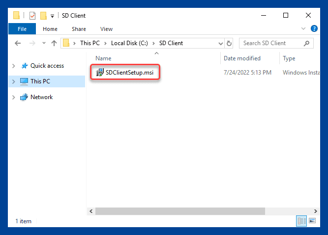 Preview of the generated SmartDeploy client file.