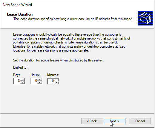 DHCP Screenshot 7