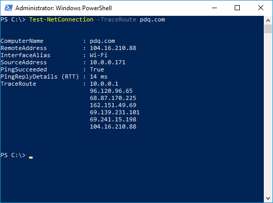 Tracert PowerShell