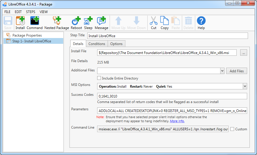 LibreOffice Silent Install Parameters