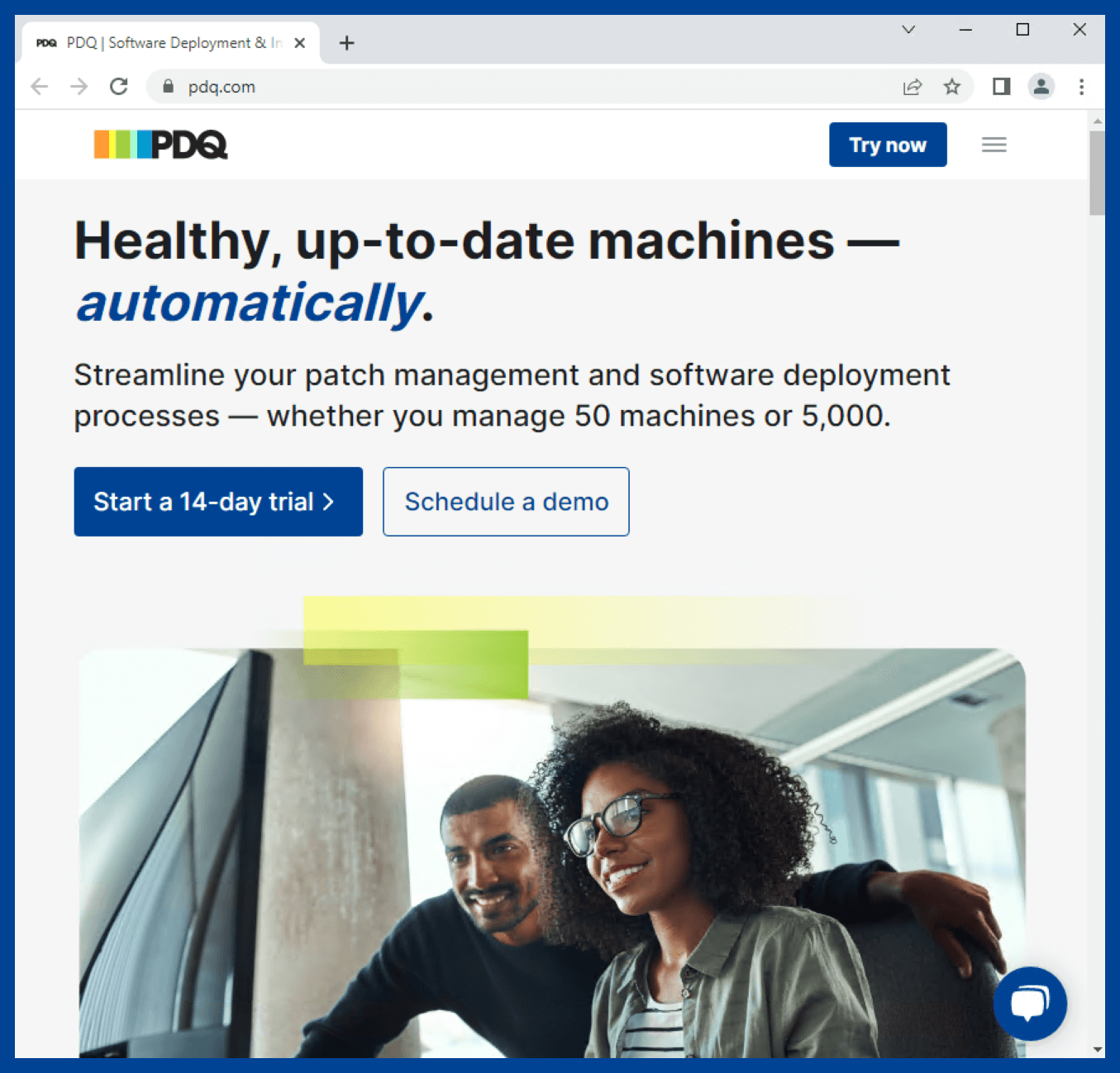 When you launch Chrome, the URL you configure should open, in this case the PDQ homepage