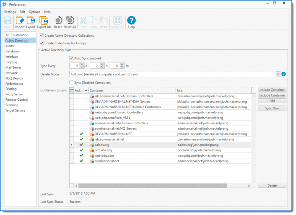 PDQ Inventory (Inventory Management Software) Main Console