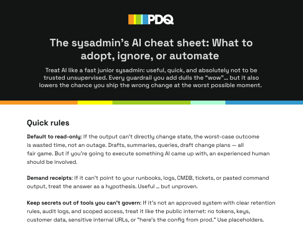 The sysadmin’s AI cheat sheet: What to adopt, ignore, or automate