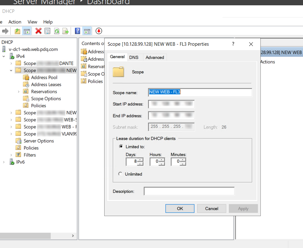 Change DHCP lease time step 4