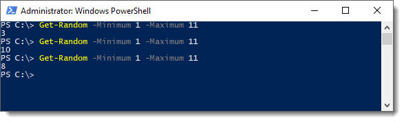 Get Random  Minimum 1  Maximum 11