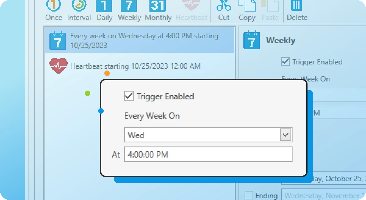 PDQ Deploy UI of heartbeat trigger