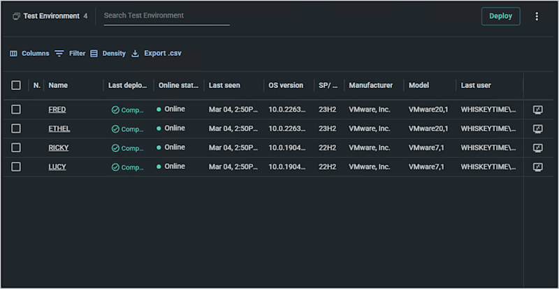 A screenshot showing a static group in PDQ Connect.