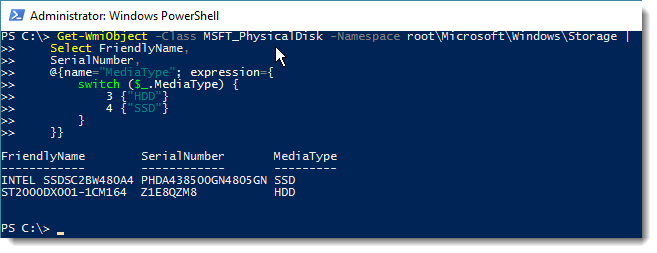 Blog-SSD-or-not-MSFT PhysicalDisk-example-with-calculated-properties