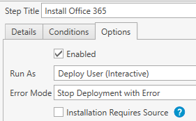 Install Office 365 - Options