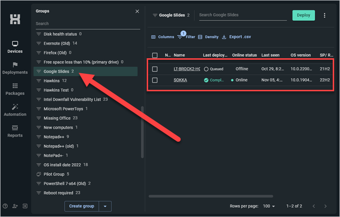 Displaying dynamic collections results.