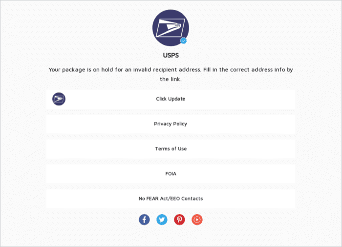 USPS spoof
