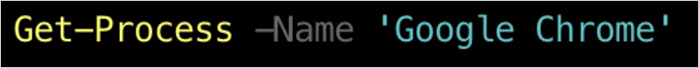 Get-Process -Name ‘Google Chrome’