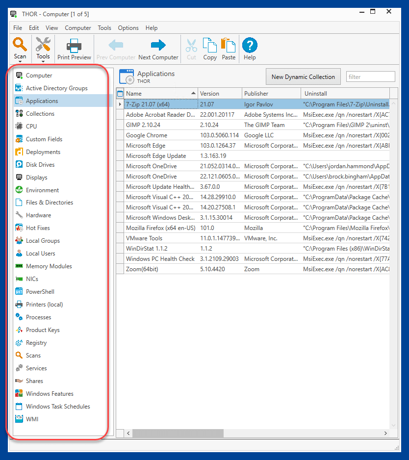 Computer Details Window in PDQ Inventory