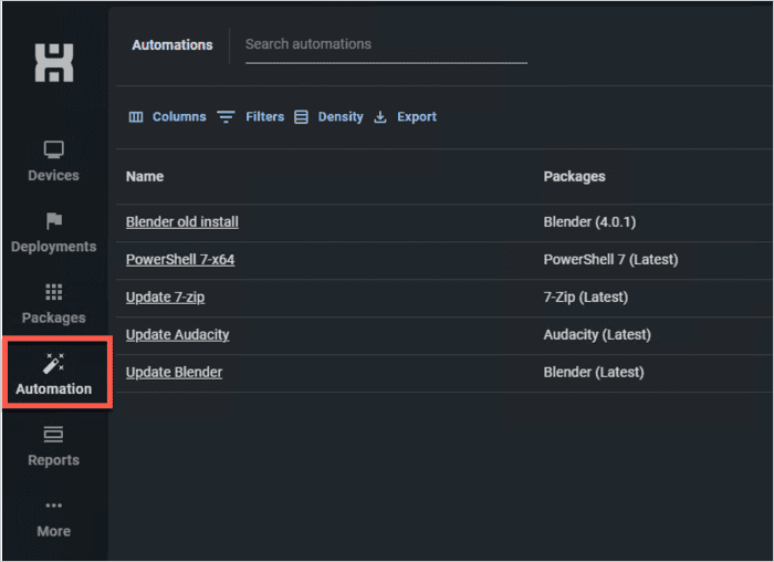 Automations in PDQ Connect