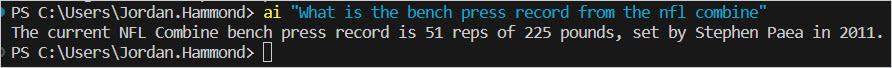Example of using PowerShellAI to conduct research