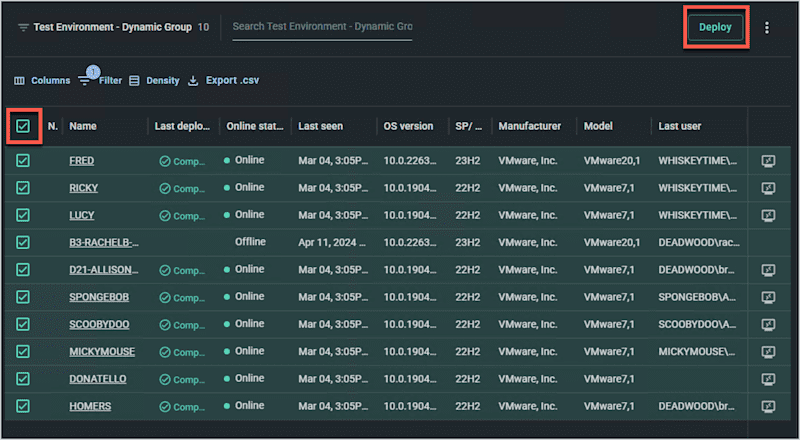 A screenshot that shows devices missing software in PDQ Connect.