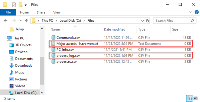 Verifying the results of the foreach loop script