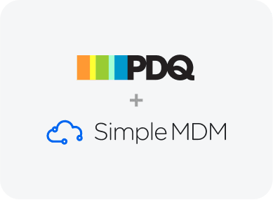 PDQ and SimpleMDM logos