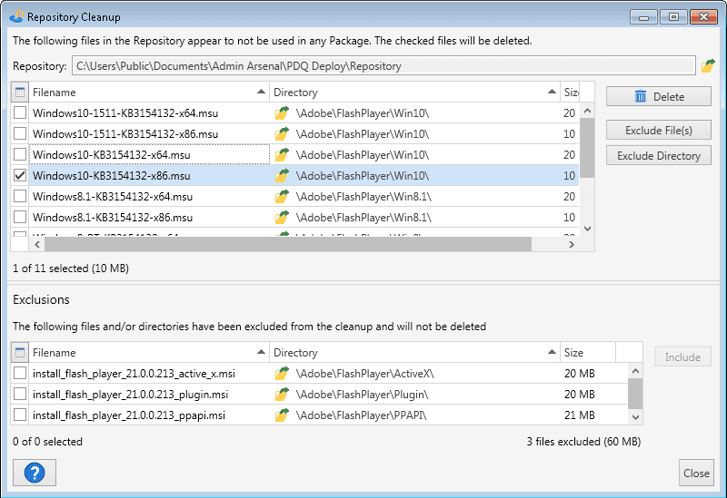 repository clean up