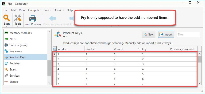 import our CSV file above directly into FRY