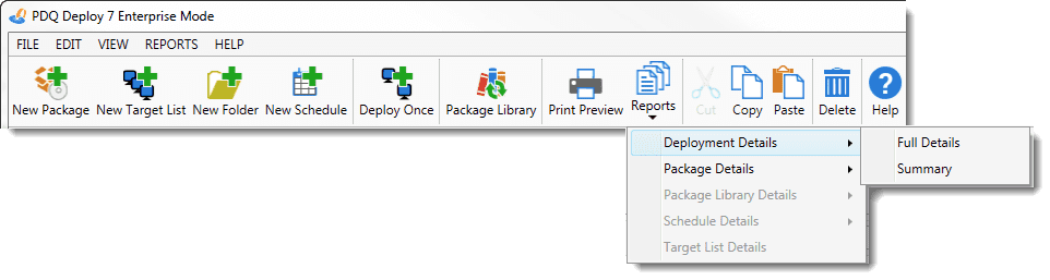 PDQ Deploy 7 - deployment details drop down menu