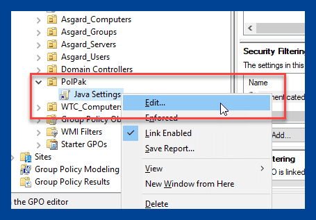 Managing Java Settings 13