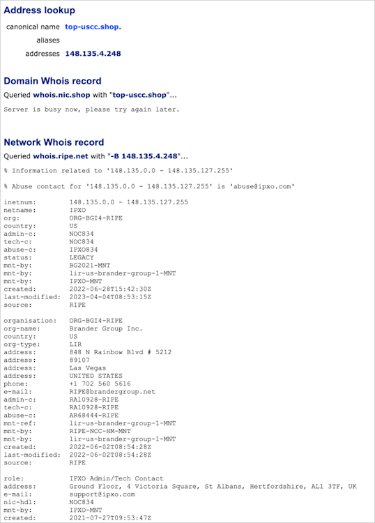 Domain Dossier