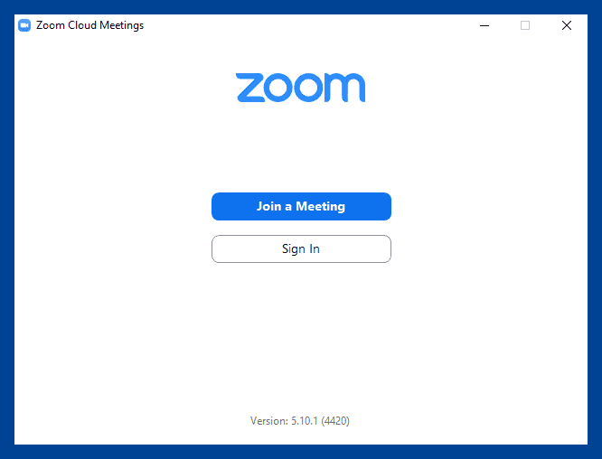 Zoom client user interface