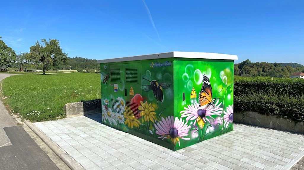 Die Trafostation in der Albstraße wurde künstlerisch umgestaltet (Foto: Netze BW)