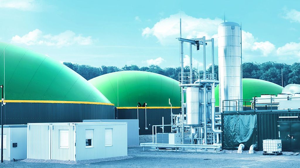 Biogasanlage zur Versorgung.