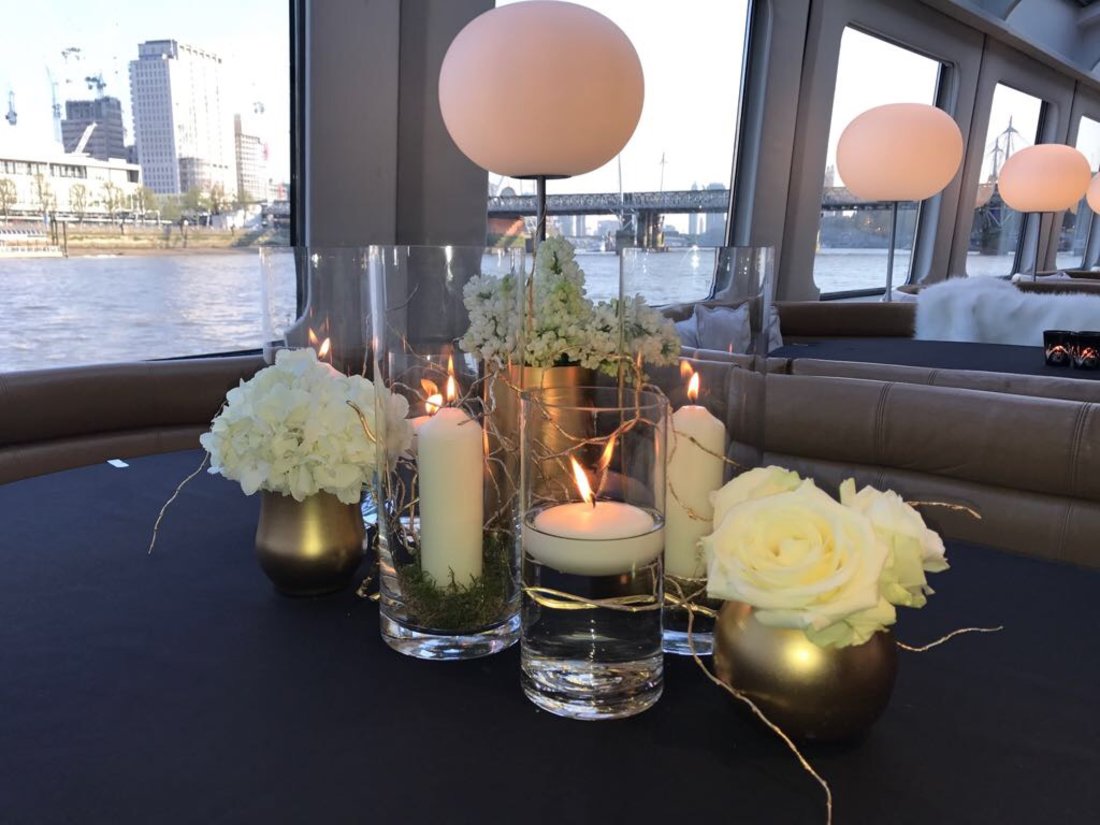 white-flowers-gold-vases-corporate-event-flowers-london