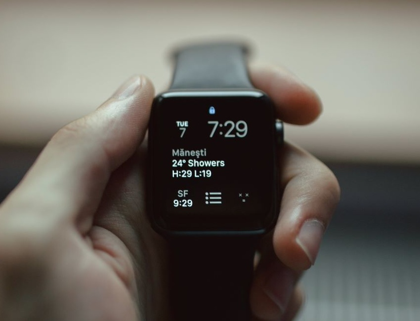 Smart watch showing sleep information