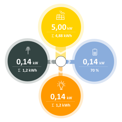 Grafische Darstellung Energie effizient steuern
