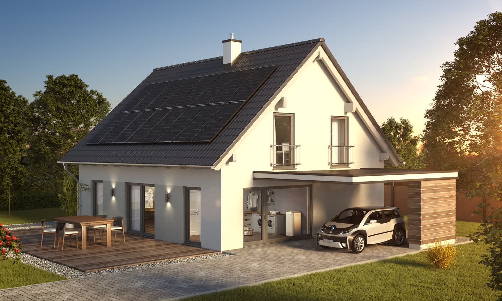 Senec Haus mit Solaranlage