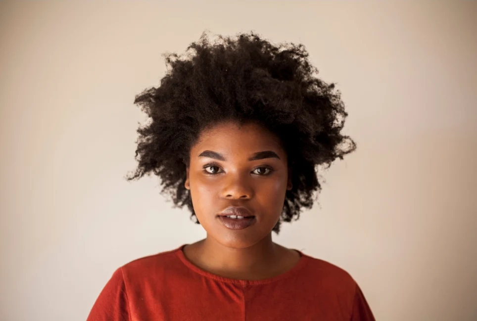 Black woman with afro hairstyle