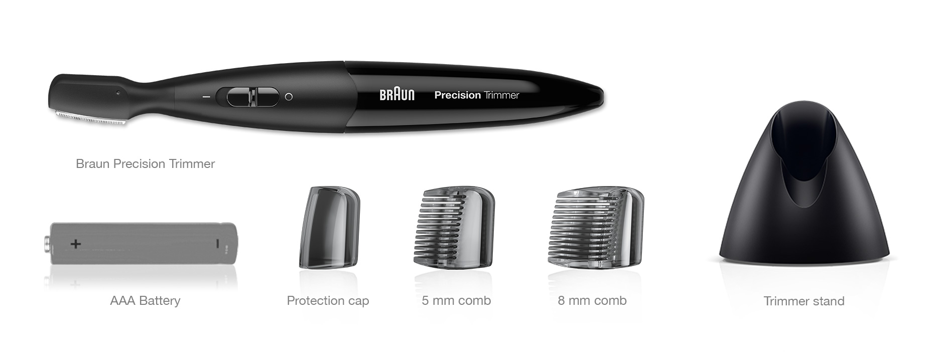 Braun precisietrimmer met meerdere stylinghulpstukken