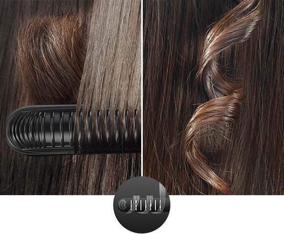 Braun Satin Hair IONTEC straightener with Curl shaper and 100% ceramic eloxal plates