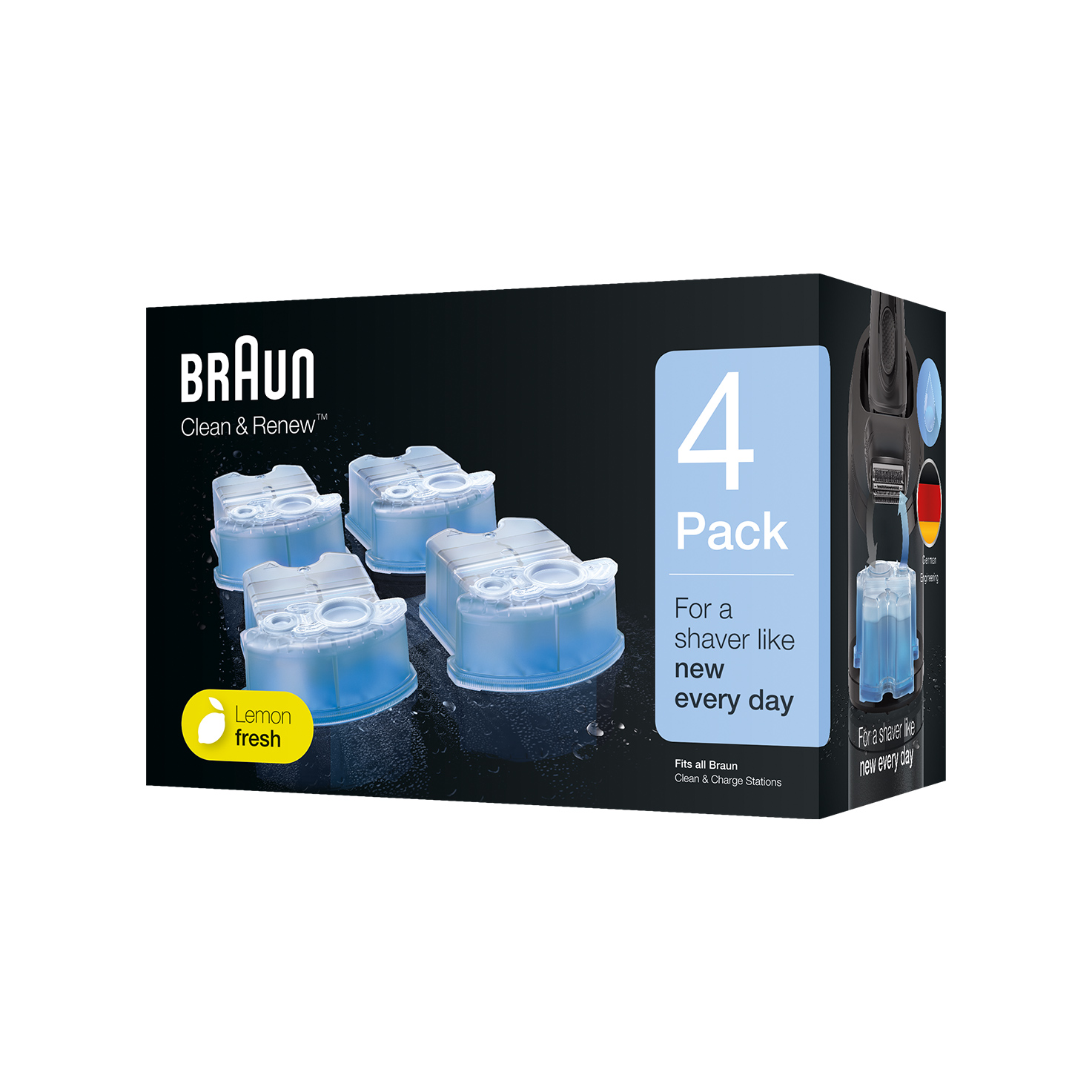 Braun vervangende onderdelen 2x Clean&Charge navullingspatronen