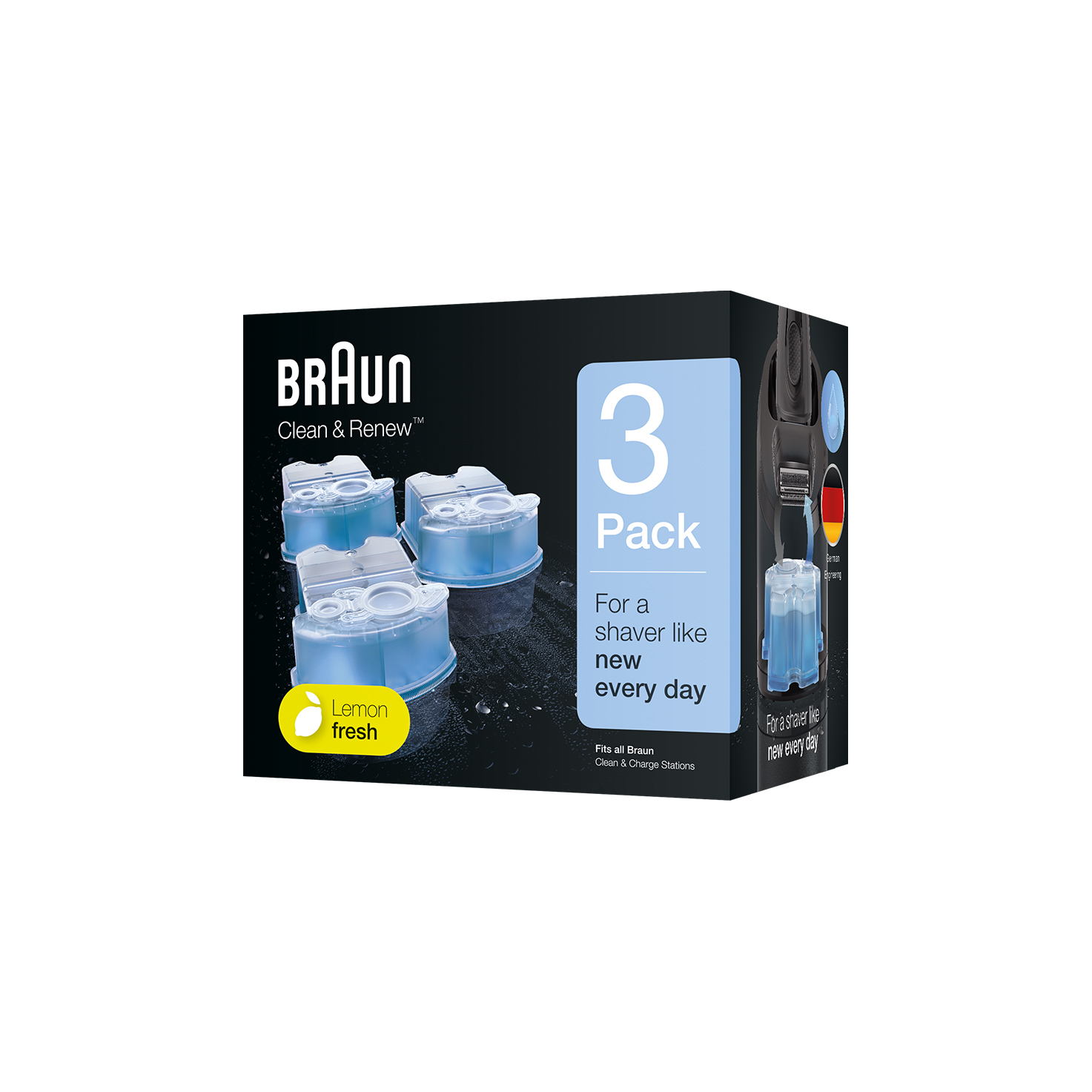 Braun vervangende onderdelen 2x Clean&Charge navullingspatronen
